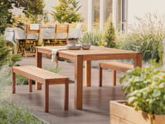 Beliani Záhradný stôl z eukalyptového dreva 190 x 105 cm svetlohnedý MONSANO