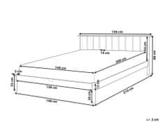 Beliani Drevená posteľ 140 x 200 cm svetlé drevo BARRET II