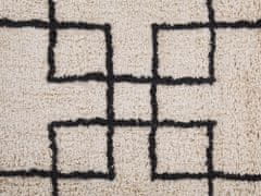 Beliani Bavlnený koberec 140 x 200 cm béžový TURHAL