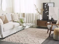 Beliani Bavlnený koberec 140 x 200 cm béžový DIDIM