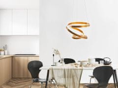 Beliani Závesná kovová LED lampa zlatá WANLI