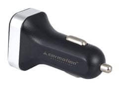 Carmotion Zástrčka do zapaľovača s voltmetrom, výstup 2 x USB 2.1 A, Carmotion