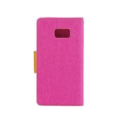 Canvas Puzdro knižkové pre Samsung Galaxy S7 ružová