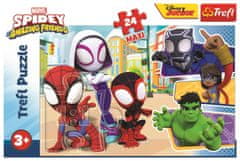 Trefl Puzzle Spiderman: Spidey a jeho úžasní priatelia MAXI 24 dielikov