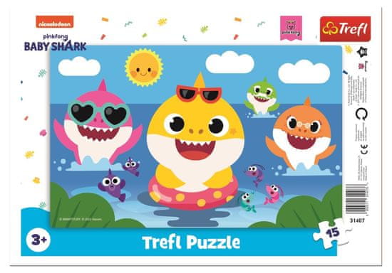 Trefl Puzzle Baby Shark: Veselí žraloky 15 dielikov