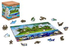 Wooden city Drevené puzzle Exotický ostrov pokladov 2v1, 200 dielikov EKO