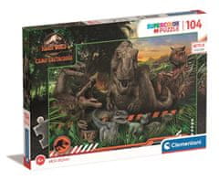 Clementoni Puzzle Jurský svet Kriedový kemp: Dinosaury 104 dielikov