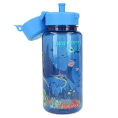 Plastová fľaša Underwater World, Modrá, s morskými živočíchmi, 400 ml