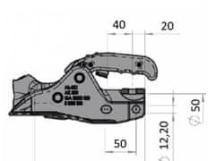 Kĺb AK 301 + Soft Dock, dištančné vložky 50 / 45 mm, 3000 kg / 50 mm, so skrutkami, AL-KO