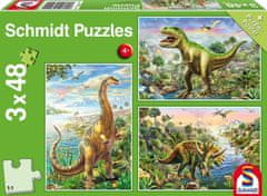 Schmidt Puzzle Dinosaurie dobrodružstvo 3x48 dielikov