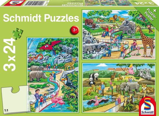 Schmidt Puzzle Deň v zoo 3x24 dielikov