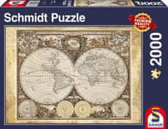 Schmidt Puzzle Historická mapa sveta 2000 dielikov