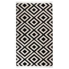 Vidaxl Vonkajší koberec hladké tkanie 115x170 cm čierny a béžový