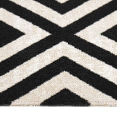 Vidaxl Vonkajší koberec hladké tkanie 80x150 cm čierny a bledobéžový