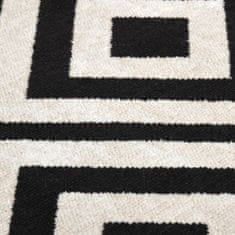 Vidaxl Vonkajší koberec hladké tkanie 115x170 cm čierny a béžový