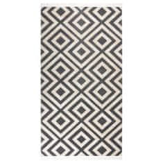 Vidaxl Vonkajší koberec hladko tkaný 80x150 cm bledočierny a béžový