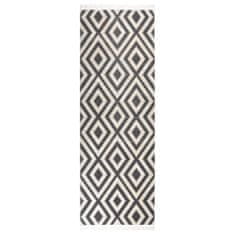 Vidaxl Vonkajší koberec hladko tkaný 80x250 cm bledočierny a béžový