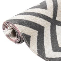 Vidaxl Vonkajší koberec hladko tkaný 80x250 cm bledočierny a béžový