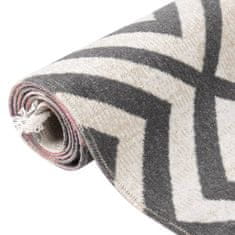 Vidaxl Vonkajší koberec hladko tkaný 100x200 cm bledočierny a béžový