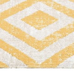Vidaxl Vonkajší koberec hladké tkanie 80x150 cm žltý a béžový