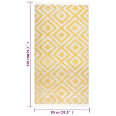 Vidaxl Vonkajší koberec hladké tkanie 80x150 cm žltý a béžový