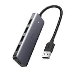 Ugreen CM219 USB HUB adaptér 4x USB 3.2 / Micro USB, šedý