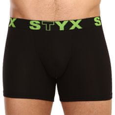 Styx 3PACK pánske boxerky long športová guma čierne (U9606162) - veľkosť L