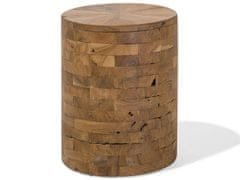 Beliani Drevený stolík svetlé drevo BRANT