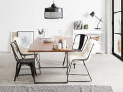 Beliani Drevený hnedý jedálenský stôl 200 x 100 cm JAIPUR