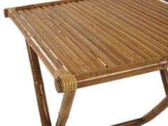 Beliani Bambusový balkónový nábytok svetlé drevo a biela MOLISE / SPELLO