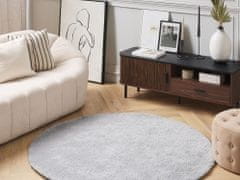 Beliani Okrúhly koberec 140 cm svetlosivý DEMRE