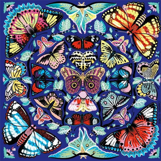 Mudpuppy Štvorcové puzzle Kaleidoskop s motýľmi 500 dielikov