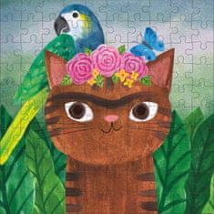 Mudpuppy Puzzle v plechovke Artsy Cats: Frida Catlo 100 dielikov