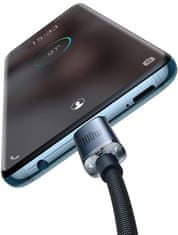 BASEUS Crystal Shine Series nabíjací / dátový kábel USB-C / USB-C 100W 1,2m CAJY000601, čierna