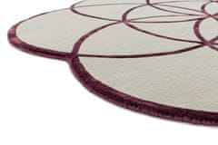 AKCIA: 200x200 kvietok cm Ručne všívaný kusový koberec Lotus Purple 200x200 kvietok