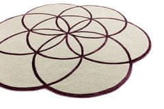 AKCIA: 200x200 kvietok cm Ručne všívaný kusový koberec Lotus Purple 200x200 kvietok