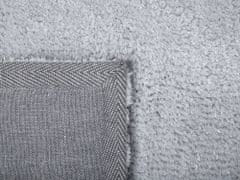 Beliani Okrúhly koberec 140 cm svetlosivý DEMRE
