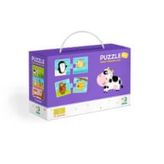 DoDo Puzzle Duo 12x2 dielikov, sada 2 balení Čo jedia zvieratká a Mamičky a deti