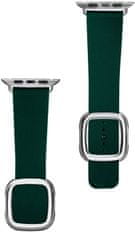 Coteetci Kožený magnetický remienok Nobleman pre Apple Watch 38/40/41mm, zelený