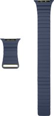 Coteetci Kožený magnetický remienok Loop Band pre Apple Watch 38/40/41mm, tmavomodrý