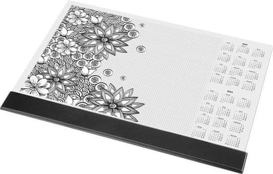 PANTA PLAST Podložka na stôl "Flowers", A3, 410x286 mm, s omaľovánkou, 0318-0070-99