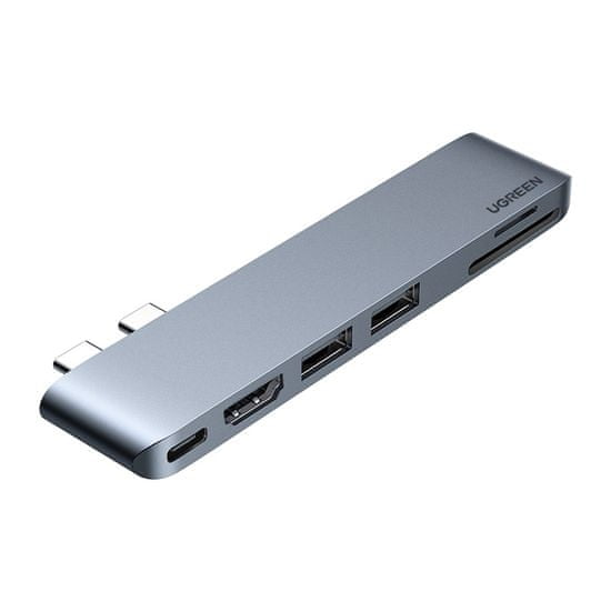 Ugreen CM380 USB-C HUB adaptér pre MacBook Air / Pro, šedý