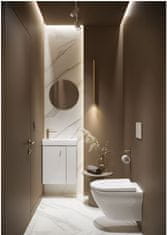 CERSANIT Larga Oval CleanOn - závesná wc misa so SLIM sedátkom z duroplastu, biela, S701-472