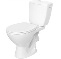 CERSANIT Kaskáda, kombi wc so splachovaním 3/6l, horizontálny odpad + sedátko s polypropylénu, biela, K100-206