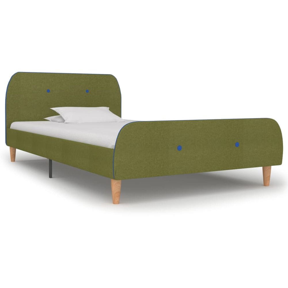 Petromila vidaXL Rám postele zelený 90x200 cm látkový