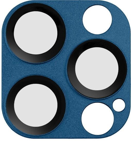 Coteetci Ochranné sklo na fotoaparát pre Apple iPhone 12 Pro Max, modré