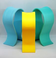 3D Special Jednoduchý minimalistický stojan na slúchadlá, žltá