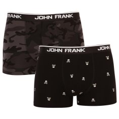 John Frank 2PACK pánske boxerky čierne (JF2BMC07) - veľkosť L