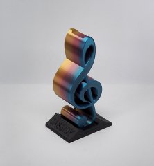 3D Special Stojan na slúchadlá v tvare huslového kľúča, viacfarebná