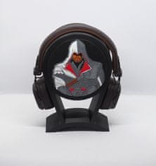 3D Special Čierny stojan na slúchadlá Assassin's Creed s Eziom a logom tejto hry